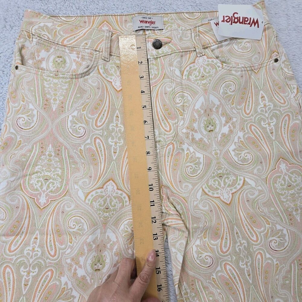 Wrangler High Rise Fierce Flare Paisley Print Womens Jeans Size 12 (31 X 32) - Picture 10 of 16